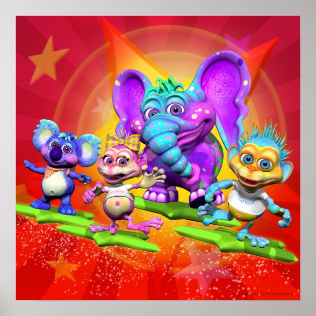 Cabeça, Ombros, Knees & Toes 18x18 Poster (Frente)