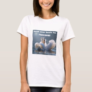 Cabeça sobre calcanhar - calços (luz) T-Shirt