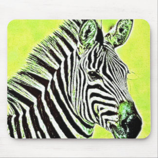 Cabeça verde Mousepad da zebra