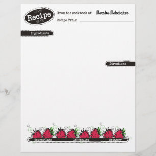 cabeçalho da receita do cozimento da fruta das
