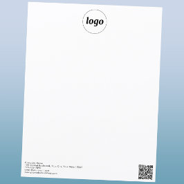 Cabeçalho de Carta Profissional com Código QR de L