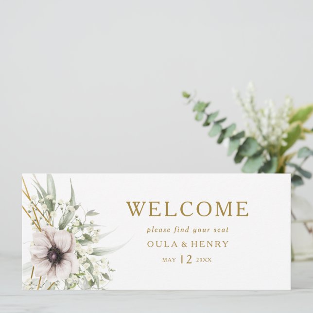 Cabeçalho Geométrico Dourado Eucalyptus (Em pé/Frente)