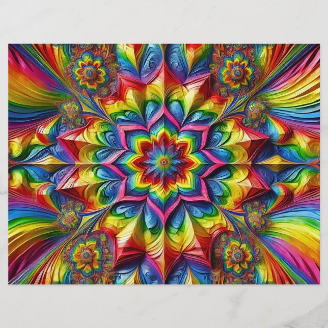 Cabeçalho Letterhead com Design de Cores LGBTQ (Frente)