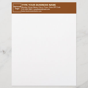 Cabeçalho Marrom de Papel Timbrado de Negócios