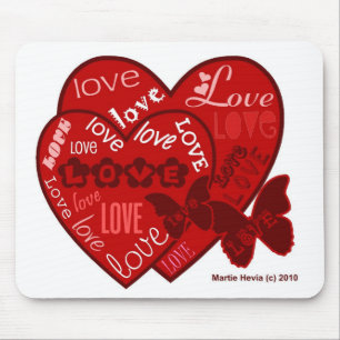 Cabeçalhos dias de os namorados e Mousepad de Amor