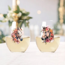 Cabeças De Cavalo De Aquarela Com Mortes Por Frio