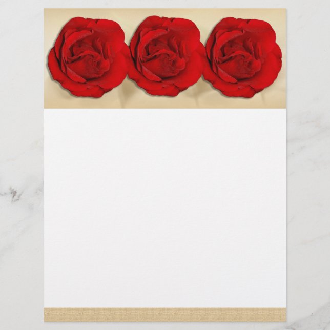 Cabeças de rosas vermelhas Elegantes - chic & clas (Frente)