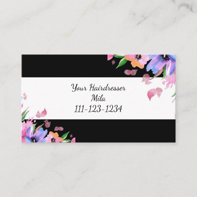 cabeleireiro, cartão de visita de cabeleireiro (Frente)