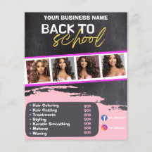 Cabeleireiro de folhetos Voltar ao Folheto de Vend