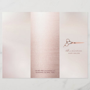 Cabeleireiro Salão de Beleza Rosa Dourado Tri-Dobr