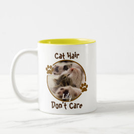 Cabelo de gato não se importa com caneca personali