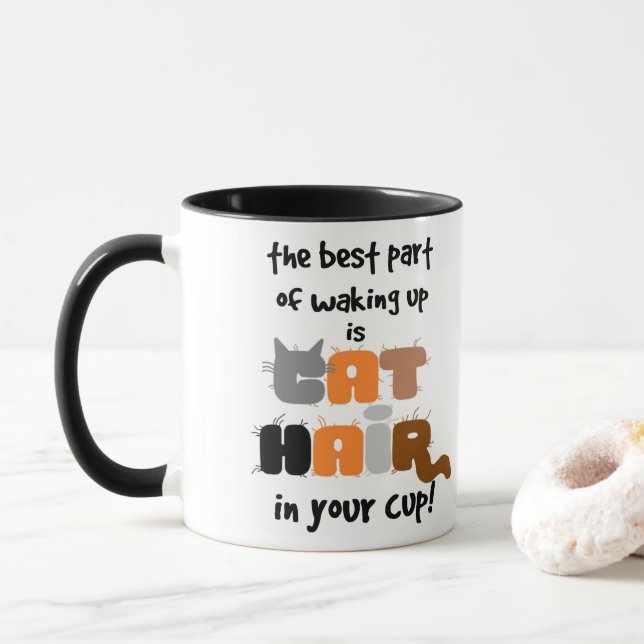 Cabelo de Gato no Seu Copo Caneca Humorística para (Com Donut)