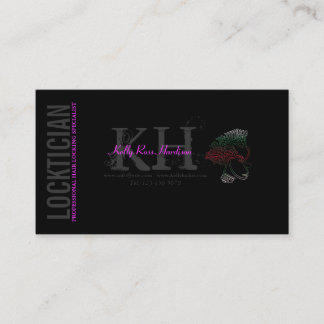 Cabelo de Locktician que trava o cartão de visita