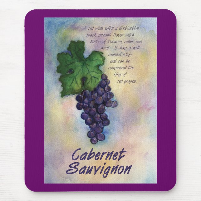 Cabernet Sauvignon Wine Mousepad (Frente)