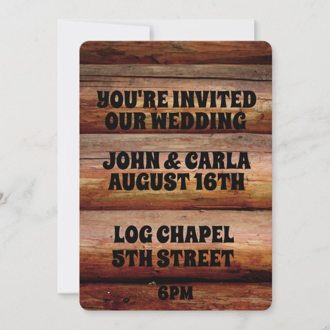 CABINA DO LOG DE CASAMENTO ILUMINA CONVITES RÚSTIC (Frente)