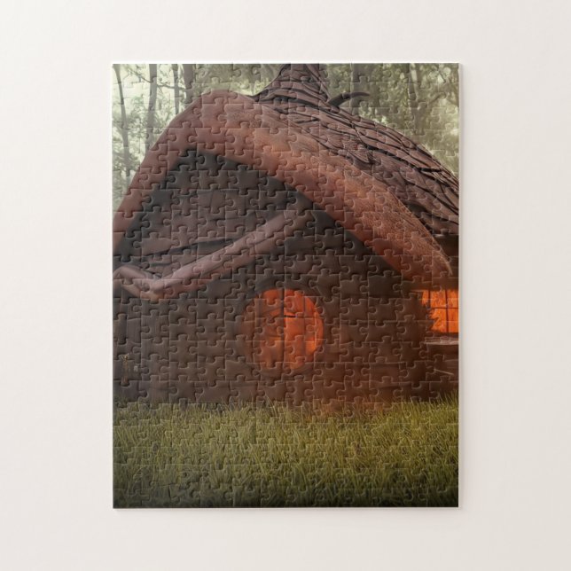 CABINA EM WOODS FANTASY ART JIGSAW QUEBRA-CABEÇA (Vertical)
