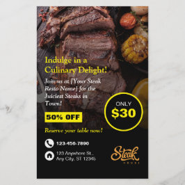 Cabine de bife, Restauro de bife, panfleto de rest