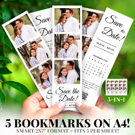 Cabine de Fotos 2x7" Save the Date Tira de Casamen