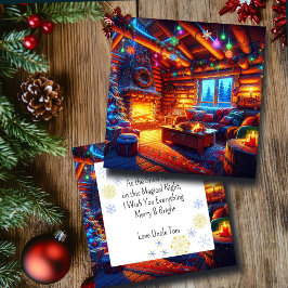 Cabine de registro e Lareira quente na véspera de 