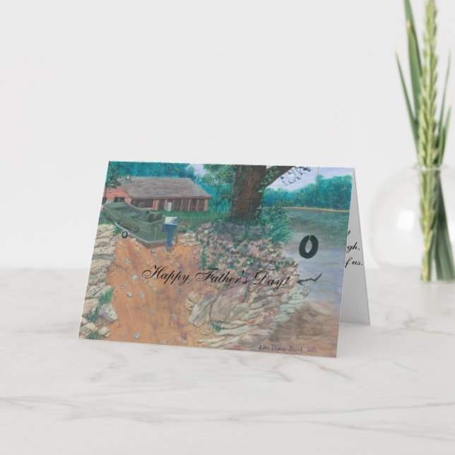 Cabine do rio do cartão do dia dos pais (Frente)