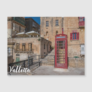Cabine telefônica vermelha em La Valetta Malta