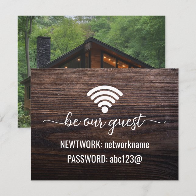 Cabines de Aluguel Cartões Wifi Rústicos (Frente/Verso)