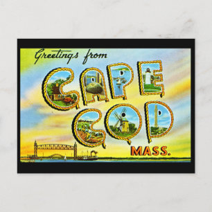 Cabo Cod Massachusetts Cartão Postal Antigo