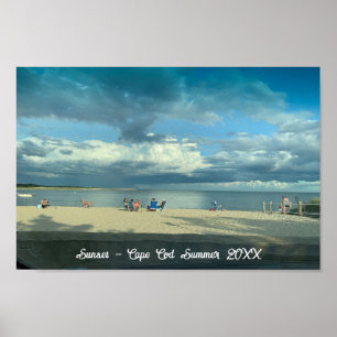 Cabo Cod Summer Sunset Beach Poster
