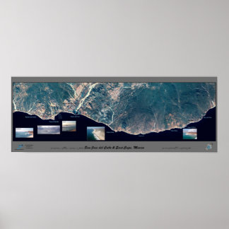 Cabo Oriental, poster de satélite Baja California