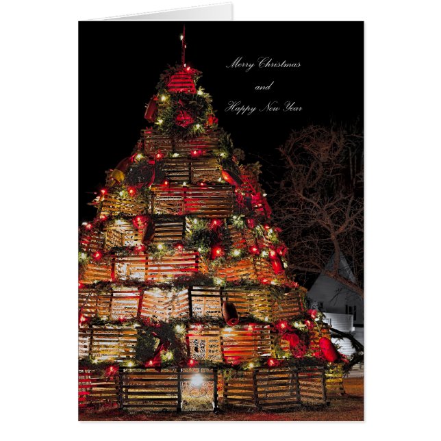 Cabo Porpoise celebra o cartão de Natal dobrado (Frente)