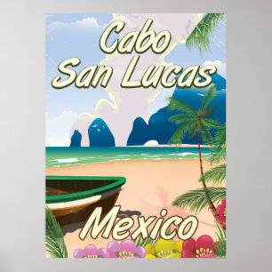 Cabo San Lucas Mexico travel poster