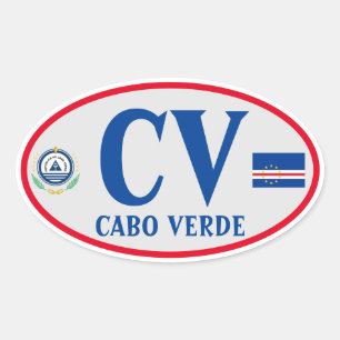 Cabo Verde / Etiquetas Oval de Cabo Verde