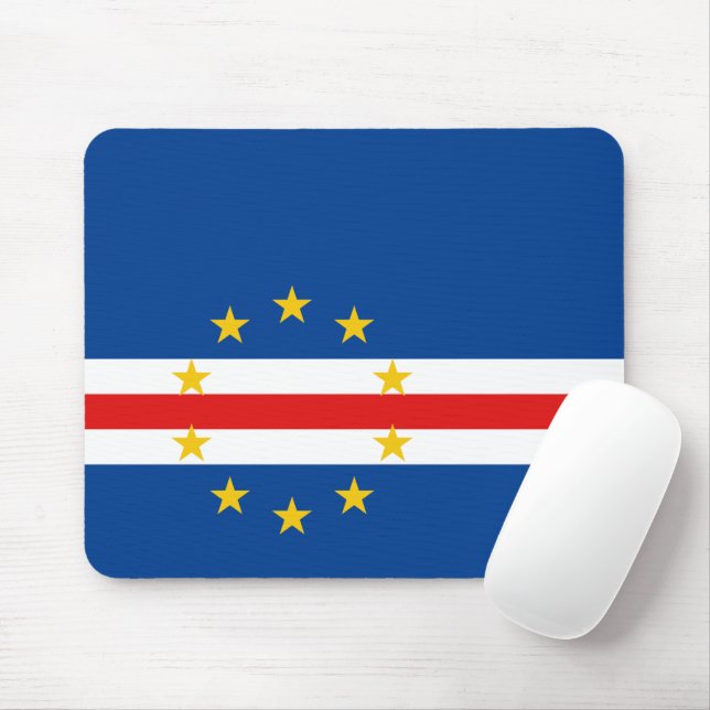 Cabo Verde Flag Mousepad (Com mouse)