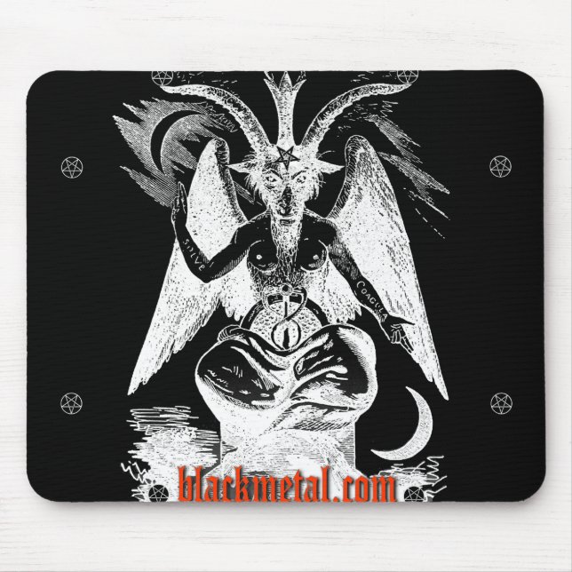 Cabra de Mendes Mousepad preto (Frente)