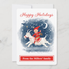 Cabra divertida com espírito natalino de Natal nos