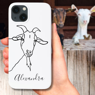 Cabra fofa minimalista Preto e branco adicionar No