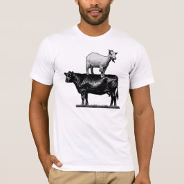 Cabra no t-shirt da vaca