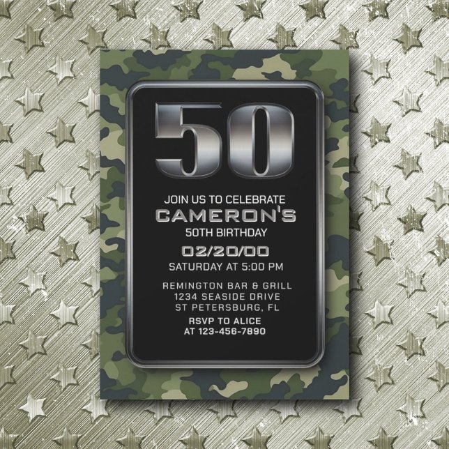 Caça ao Camo - 50º Convite Militar de Aniversário (Criador carregado)