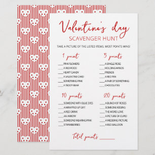 Caça ao tesouro editável jogo do Dia dos Namorados