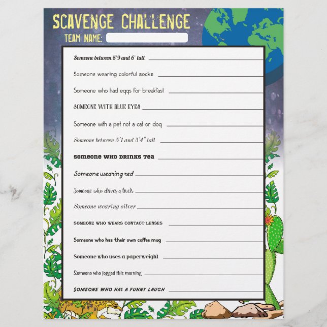 Caça ao tesouro fácil no escritório jogo quebra-ge (Frente)