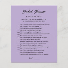 Caça ao Tesouro Roxo para Chá de Noiva