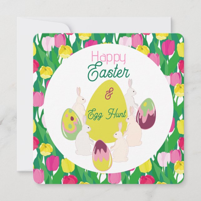 Caça aos ovos. Convite (Frente)