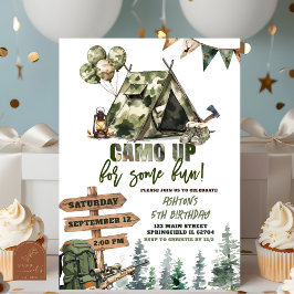 Caça Camo para algum convite de aniversário