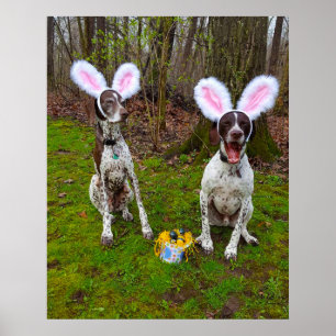 Caça do ovo da páscoa e poster do valor dos cãe
