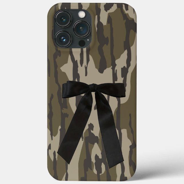 Caça Menina Terras Baixas Camo Laço Preto (Verso)