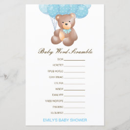 Caça-palavras de Bebê Editável com Resposta