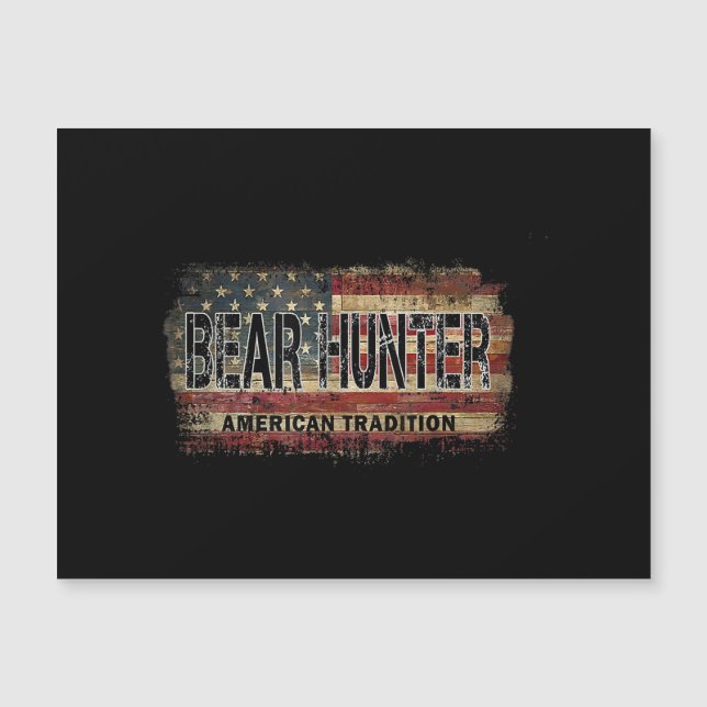 Caçador de Urso com Bandeira Americana (Frente)