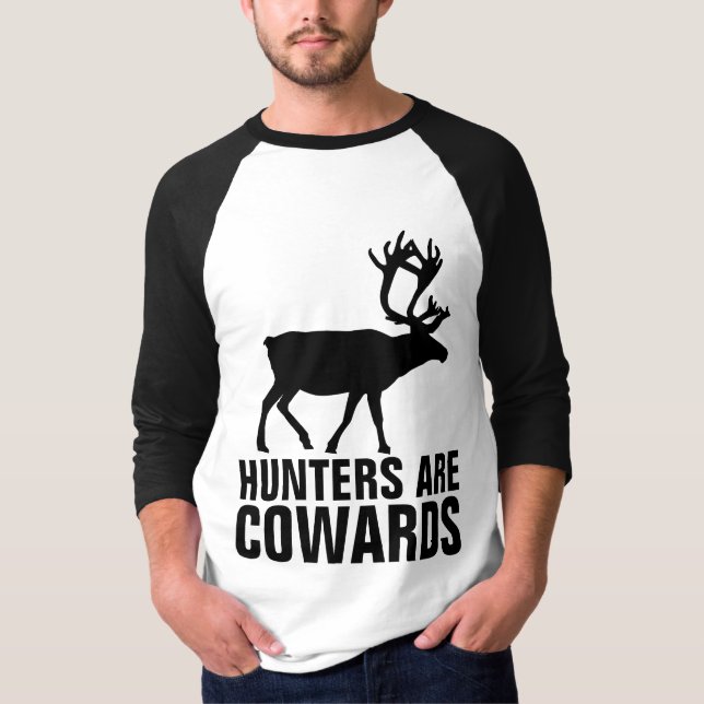 CAÇADORES SÃO COVARDAS, T-Shirts ANTI-CAÇA (Frente)