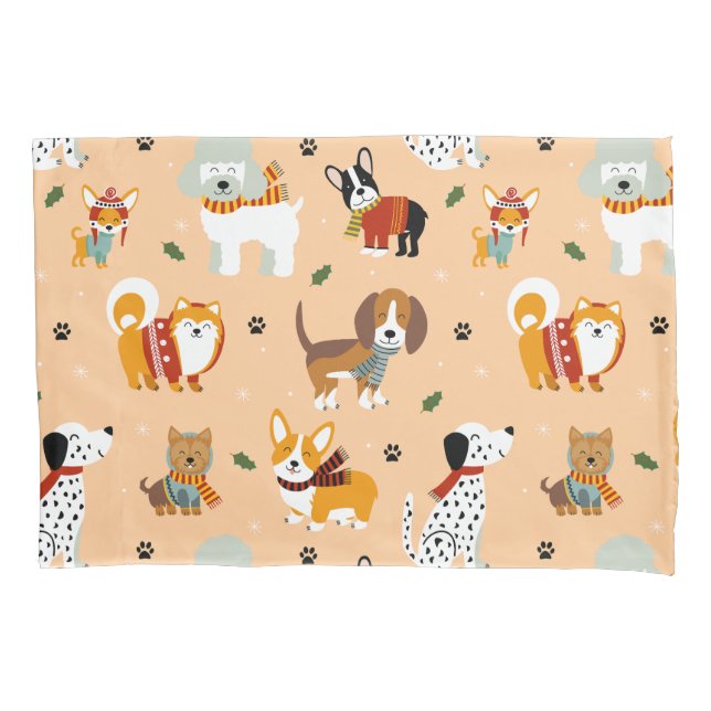 Cachecóis Festivos de Inverno para Cachorrinhos (Frente)