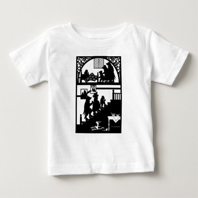 Cachinhos dourados e a camiseta do bebê de 3 Ursos (Frente)